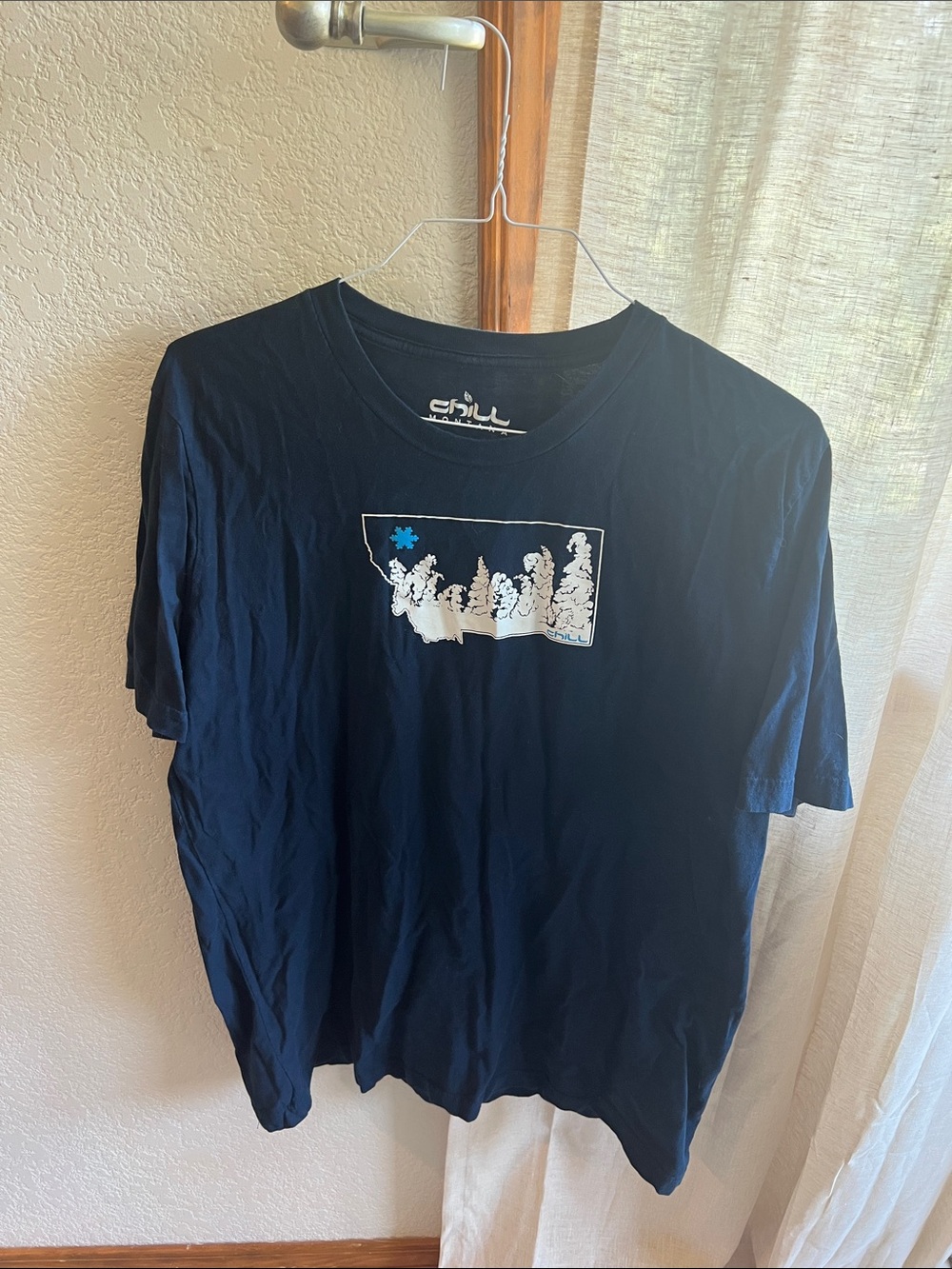 Navy Blue Montana Graphic Men’s T-Shirt